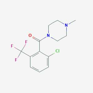 molecular formula C13H14ClF3N2O B6293432 (2-Chloro-6-(trifluoromethyl)phenyl)(4-methylpiperazin-1-yl)methanone CAS No. 2379321-97-6