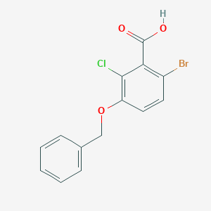 molecular formula C14H10BrClO3 B6293451 3-(Benzyloxy)-6-bromo-2-chlorobenzoic acid CAS No. 2379322-11-7