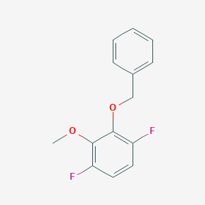 molecular formula C14H12F2O2 B6293474 2-(Benzyloxy)-1,4-difluoro-3-methoxybenzene CAS No. 2379322-45-7