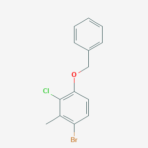 molecular formula C14H12BrClO B6293513 1-(Benzyloxy)-4-bromo-2-chloro-3-methylbenzene CAS No. 2379321-72-7