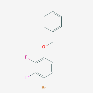 molecular formula C13H9BrFIO B6293519 1-(Benzyloxy)-4-bromo-2-fluoro-3-iodobenzene CAS No. 2404734-09-2