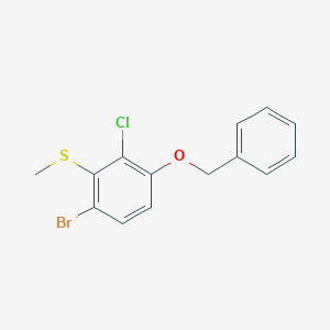 molecular formula C14H12BrClOS B6293530 (3-(Benzyloxy)-6-bromo-2-chlorophenyl)(methyl)sulfane CAS No. 2379321-45-4