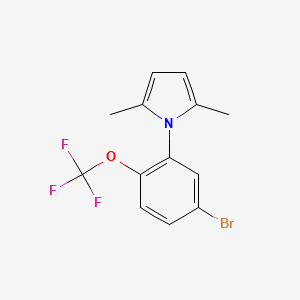 molecular formula C13H11BrF3NO B6293535 1-(5-Bromo-2-(trifluoromethoxy)phenyl)-2,5-dimethyl-1H-pyrrole CAS No. 2379322-25-3