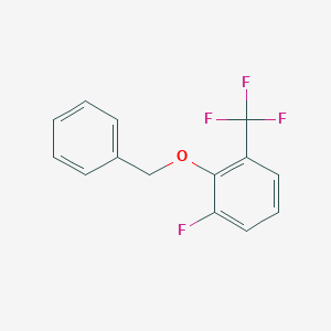 molecular formula C14H10F4O B6293543 2-(Benzyloxy)-1-fluoro-3-(trifluoromethyl)benzene CAS No. 2379322-79-7