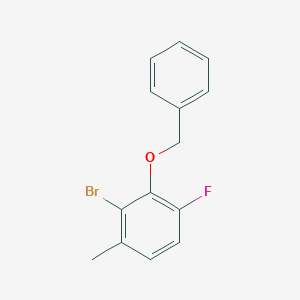 molecular formula C14H12BrFO B6293571 2-(Benzyloxy)-3-bromo-1-fluoro-4-methylbenzene CAS No. 2379322-44-6