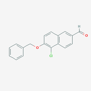 molecular formula C18H13ClO2 B6293575 6-(Benzyloxy)-5-chloro-2-naphthaldehyde CAS No. 2379322-53-7