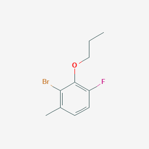 molecular formula C10H12BrFO B6293583 2-Bromo-4-fluoro-1-methyl-3-propoxybenzene CAS No. 2379321-53-4