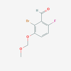 molecular formula C9H8BrFO3 B6293589 2-Bromo-6-fluoro-3-(methoxymethoxy)benzaldehyde CAS No. 2379321-44-3