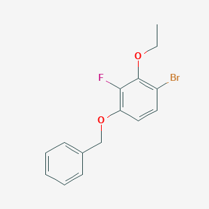 molecular formula C15H14BrFO2 B6293601 1-(Benzyloxy)-4-bromo-3-ethoxy-2-fluorobenzene CAS No. 2379322-76-4