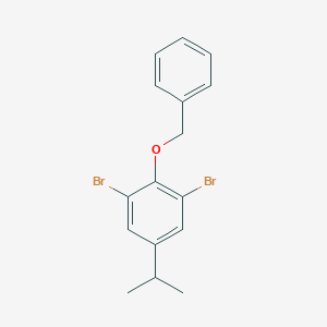 molecular formula C16H16Br2O B6293608 2-(Benzyloxy)-1,3-dibromo-5-isopropylbenzene CAS No. 2379321-51-2