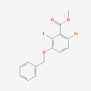 molecular formula C15H12BrFO3 B6293613 Methyl 3-(benzyloxy)-6-bromo-2-fluorobenzoate CAS No. 2379321-52-3