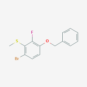 molecular formula C14H12BrFOS B6293643 (3-(Benzyloxy)-6-bromo-2-fluorophenyl)(methyl)sulfane CAS No. 2379322-09-3