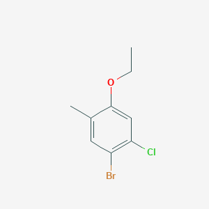 molecular formula C9H10BrClO B6293665 1-Bromo-2-chloro-4-ethoxy-5-methylbenzene CAS No. 2379322-07-1