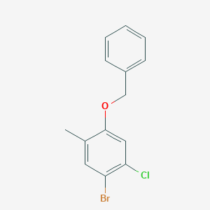 molecular formula C14H12BrClO B6293670 1-(Benzyloxy)-4-bromo-5-chloro-2-methylbenzene CAS No. 2379321-31-8