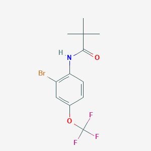molecular formula C12H13BrF3NO2 B6293706 N-(2-Bromo-4-(trifluoromethoxy)phenyl)pivalamide CAS No. 2325414-15-9