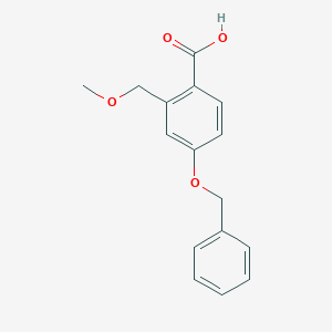 molecular formula C16H16O4 B6293729 4-(Benzyloxy)-2-(methoxymethyl)benzoic acid CAS No. 2379321-30-7