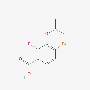 molecular formula C10H10BrFO3 B6293731 4-Bromo-2-fluoro-3-isopropoxybenzoic acid CAS No. 2379321-55-6