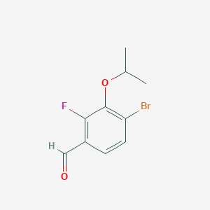 molecular formula C10H10BrFO2 B6293732 4-Bromo-2-fluoro-3-isopropoxybenzaldehyde CAS No. 2379321-71-6