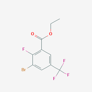 molecular formula C10H7BrF4O2 B6293771 Ethyl 3-bromo-2-fluoro-5-(trifluoromethyl)benzoate CAS No. 2379321-26-1