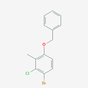 molecular formula C14H12BrClO B6293788 1-(Benzyloxy)-4-bromo-3-chloro-2-methylbenzene CAS No. 2379321-81-8