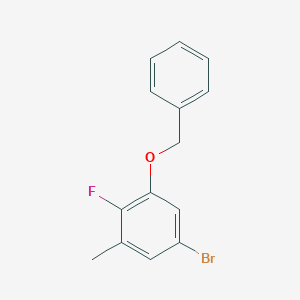 molecular formula C14H12BrFO B6293815 1-(Benzyloxy)-5-bromo-2-fluoro-3-methylbenzene CAS No. 2404734-14-9