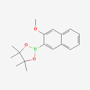 molecular formula C17H21BO3 B6293837 2-(3-Methoxynaphthalen-2-yl)-4,4,5,5-tetramethyl-1,3,2-dioxaborolane, 95% CAS No. 2225873-39-0