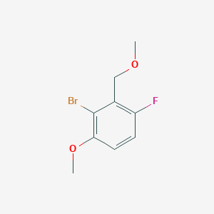 molecular formula C9H10BrFO2 B6293876 2-Bromo-4-fluoro-1-methoxy-3-(methoxymethyl)benzene CAS No. 2379321-25-0