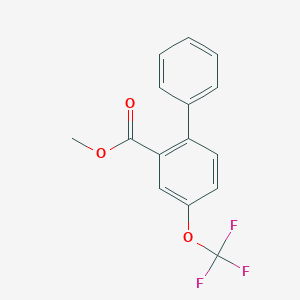 molecular formula C15H11F3O3 B6293899 Methyl 4-(trifluoromethoxy)-[1,1'-biphenyl]-2-carboxylate CAS No. 2379322-71-9