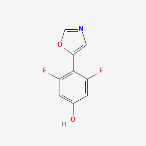 molecular formula C9H5F2NO2 B6293915 3,5-Difluoro-4-(oxazol-5-yl)phenol CAS No. 2379322-48-0