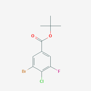 molecular formula C11H11BrClFO2 B6293924 tert-Butyl 3-bromo-4-chloro-5-fluorobenzoate CAS No. 2379321-80-7