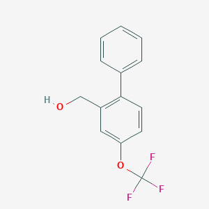 molecular formula C14H11F3O2 B6293938 (4-(Trifluoromethoxy)-[1,1'-biphenyl]-2-yl)methanol CAS No. 2379321-37-4