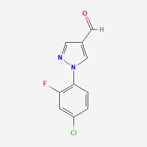 molecular formula C10H6ClFN2O B6293964 1-(4-Chloro-2-fluorophenyl)-1H-pyrazole-4-carbaldehyde CAS No. 2379321-65-8