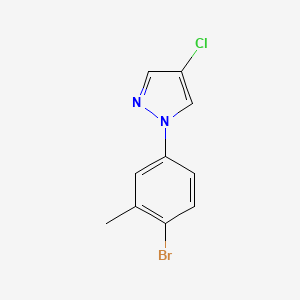 molecular formula C10H8BrClN2 B6293971 1-(4-Bromo-3-methylphenyl)-4-chloro-1H-pyrazole CAS No. 2379321-99-8