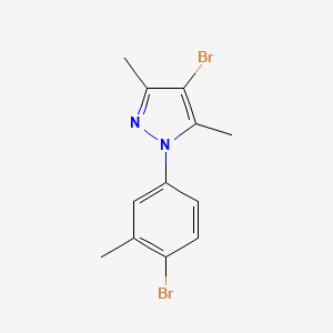 molecular formula C12H12Br2N2 B6293982 4-Bromo-1-(4-bromo-3-methylphenyl)-3,5-dimethyl-1H-pyrazole CAS No. 2379321-20-5