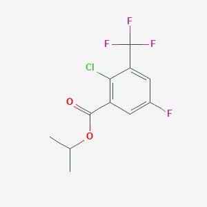 molecular formula C11H9ClF4O2 B6293990 Isopropyl 2-chloro-5-fluoro-3-(trifluoromethyl)benzoate CAS No. 2364585-36-2