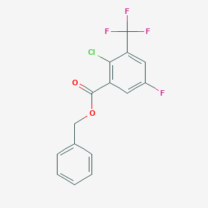 molecular formula C15H9ClF4O2 B6293999 Benzyl 2-chloro-5-fluoro-3-(trifluoromethyl)benzoate CAS No. 2364585-38-4