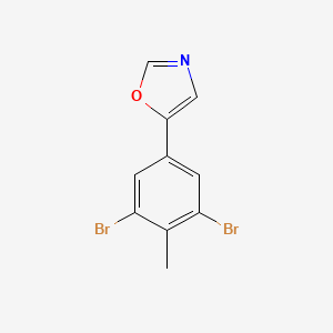 molecular formula C10H7Br2NO B6294010 5-(3,5-dibromo-4-methylphenyl)oxazole CAS No. 2364584-81-4