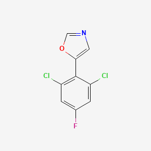 molecular formula C9H4Cl2FNO B6294026 5-(2,6-dichloro-4-fluorophenyl)oxazole CAS No. 2364585-00-0