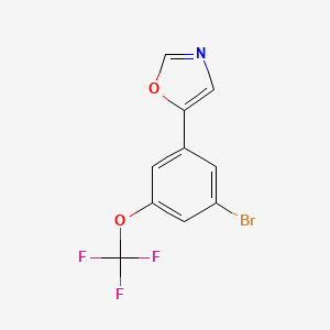 molecular formula C10H5BrF3NO2 B6294050 5-(3-bromo-5-(trifluoromethoxy)phenyl)oxazole CAS No. 2379322-47-9