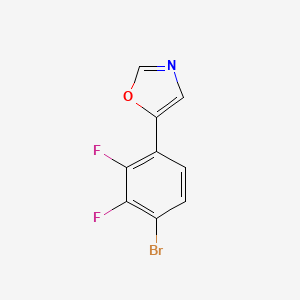 molecular formula C9H4BrF2NO B6294053 5-(4-bromo-2,3-difluorophenyl)oxazole CAS No. 2379321-77-2