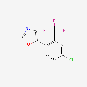 molecular formula C10H5ClF3NO B6294056 5-(4-chloro-2-(trifluoromethyl)phenyl)oxazole CAS No. 2142915-04-4