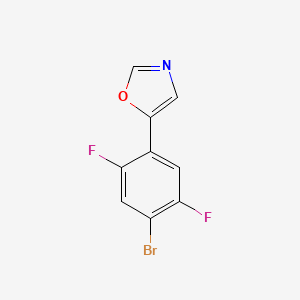molecular formula C9H4BrF2NO B6294065 5-(4-bromo-2,5-difluorophenyl)oxazole CAS No. 2364584-75-6