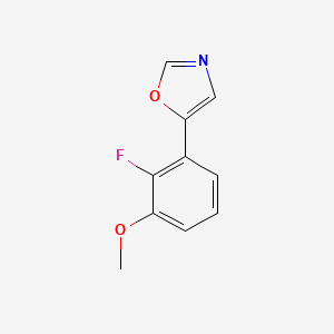 molecular formula C10H8FNO2 B6294078 5-(2-fluoro-3-methoxyphenyl)oxazole CAS No. 1996833-14-7