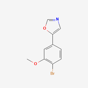 molecular formula C10H8BrNO2 B6294080 5-(4-bromo-3-methoxyphenyl)oxazole CAS No. 2379321-36-3