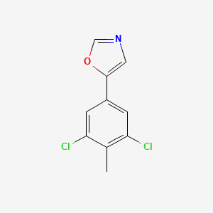 molecular formula C10H7Cl2NO B6294081 5-(3,5-dichloro-4-methylphenyl)oxazole CAS No. 2364585-35-1
