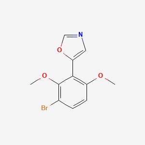 molecular formula C11H10BrNO3 B6294091 5-(3-bromo-2,6-dimethoxyphenyl)oxazole CAS No. 2364585-26-0