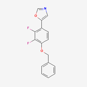 molecular formula C16H11F2NO2 B6294094 5-(4-(benzyloxy)-2,3-difluorophenyl)oxazole CAS No. 2364584-71-2