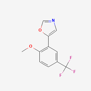 molecular formula C11H8F3NO2 B6294109 5-(2-methoxy-5-(trifluoromethyl)phenyl)oxazole CAS No. 2364584-66-5