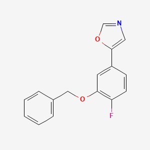 molecular formula C16H12FNO2 B6294117 5-(3-(benzyloxy)-4-fluorophenyl)oxazole CAS No. 2364585-34-0