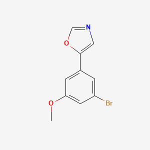 molecular formula C10H8BrNO2 B6294127 5-(3-bromo-5-methoxyphenyl)oxazole CAS No. 2364584-93-8